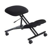 ergonomic kneeling stool black seat black frame