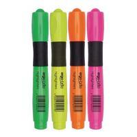 ergo brite assorted erognomic highlighter pens pack of 4 jn69980