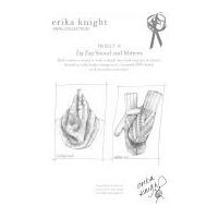 Erika Knight Vintage Wool Knitting Pattern Zig Zag Snood & Mittens Aran