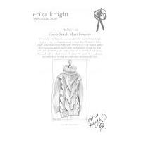 Erika Knight Maxi Wool Knitting Pattern Cable Sweater Super Chunky