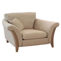 ercol triggiano fabric snuggler chair cream oak