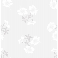 Erica Wakerly Wallpapers Hibiscus Grey White, HIB G/W