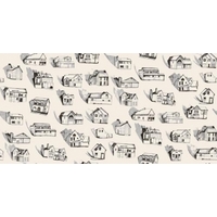 Erica Wakerly Wallpapers Houses Black Grey Cream, HOU B/G/C