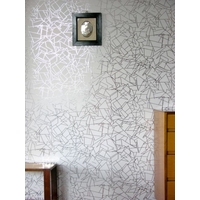 Erica Wakerly Wallpapers Angles Silver White, ANG S/W