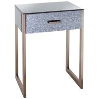 ernan antique mirrored side table