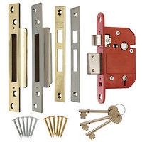 Era British Standard CE 5L Fortress Sashlock 64mm Brass/Chrome