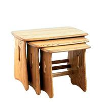 ercol windsor nest of 3 tables wood