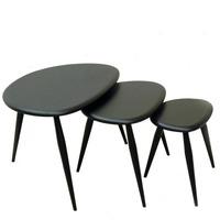 ercol originals retro nest of 3 tables black