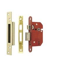 era bs 5 lever mortice sashlock 63mm brass finish