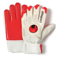 Ergonomic Soft Training Goalkeeper Gloves White/Red/Silver