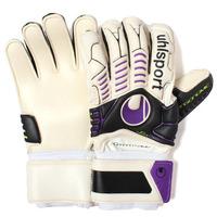 ergonomic soft support frame goalkeeper gloves whiteblackpurple