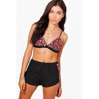 Erica Embroidered Bralet Co-ord - multi