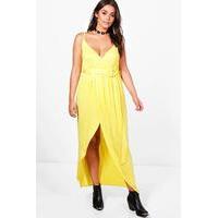 Erin Jersey Plunge D-Ring Maxi Dress - yellow