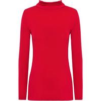 erica basic long sleeve turtleneck top red