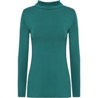 Erica Basic Long Sleeve Turtleneck Top - Teal