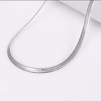 erunerunisex 3mm flat snake chain silver chain necklace no67