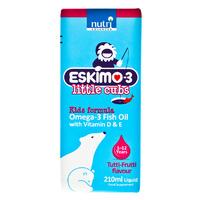 Eskimo 3 Kids Formula Omega 3 Fish Oil with Vitamin D & E (Tutti Frutti Flavour) - 210ml