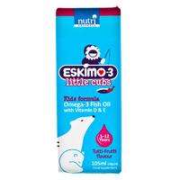 Eskimo 3 Kids Formula Omega 3 Fish Oil with Vitamin D & E (Tutti Frutti Flavour) - 105ml