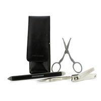 Essential Grooming Kit: Fingernail Clipper + Facial Hair Scissors + Nail Cleaner + Splinter Removal 4pcs