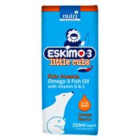 Eskimo 3 Kids Formula Omega 3 Fish Oil with Vitamin D & E (Orange Flavour) - 210ml