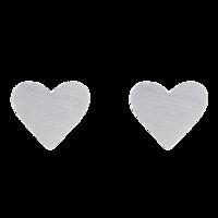 Estella Bartlett Silver Plated Heart Stud Earrings