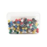 essentials map pins with 4 colours in a pack of 100 assorted