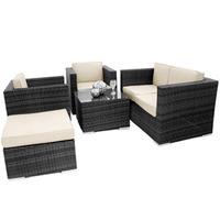 ES 5 Piece Outdoor Sofa Suite Black