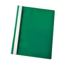 Esselte (A4) Report Flat File Lightweight Plastic Clear Front Green (1 x Pack of 25)