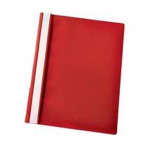 Esselte (A4) Report Flat File Lightweight Plastic Clear Front Red (1 x Pack of 25)