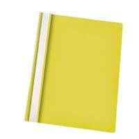 Esselte (A4) Report Flat File Lightweight Plastic Clear Front Yellow (1 x Pack of 25)