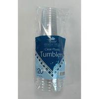 Essential Clear Plastic Tumblers 10 Oz (20 Pack)