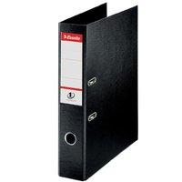 Esselte No. 1 Power Lever Arch File PP Slotted 75mm Spine Foolscap Black (Pack 10)
