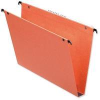 Esselte Orgarex (A4) Suspension File Kraft Square Base 30mm Capacity Orange (Pack 25)