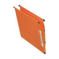 Esselte Orgarex Lateral File Kraft 220g/m2 Square-base 30mm Capacity W330mm Orange (1 x Pack of 25)