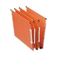 Esselte Orgarex Lateral File Kraft 220g/m2 V-base 15mm Capacity W330mm Orange (1 x Pack of 25)