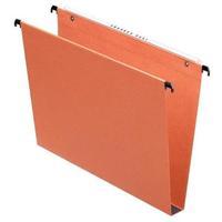Esselte Orgarex (Foolscap) Suspension File Kraft Square Base 30mm Capacity Orange (1 x Pack of 50)