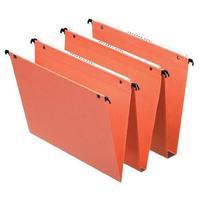 Esselte Orgarex (Foolscap) Suspension File Kraft V-Base 15mm Capacity Orange (1 x Pack of 50)