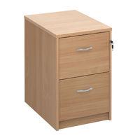 Essential Deluxe Filing Cabinets Beech 2 Drawers