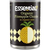 essential trading organic pineapple chunks in juice 400g