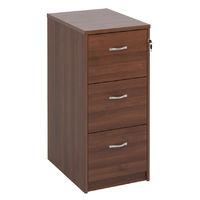 Essential Deluxe Filing Cabinets Walnut 3 Drawers