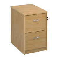 Essential Deluxe Filing Cabinets Oak 2 Drawers