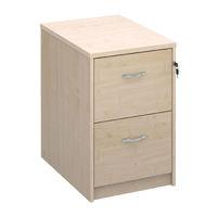 Essential Deluxe Filing Cabinets Maple 2 Drawers