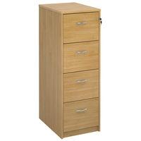 Essential Deluxe Filing Cabinets Oak 4 Drawers