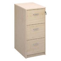 Essential Deluxe Filing Cabinets Maple 3 Drawers