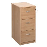 Essential Deluxe Filing Cabinets Beech 3 Drawers