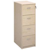 Essential Deluxe Filing Cabinets Maple 4 Drawers