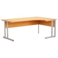 Essentials Ergonomic Workstation and Desk High Pedestal 1800 ergo + 600 desk end - RH