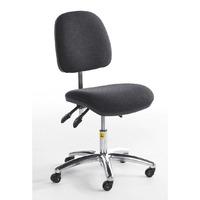 esd fully ergonomic upholstered chair with castors low lift 430 570 h