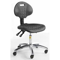 ESD Polyurethane fully ergonomic chair inc castors, Low lift 410-535 h