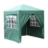 esc pop up gazebo fully waterproof green 2 x 2 metre